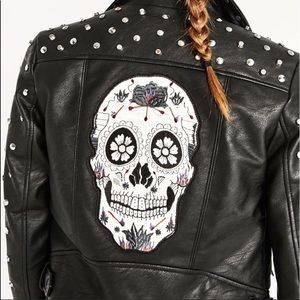 Zara Vegan Leather Jacket Medium